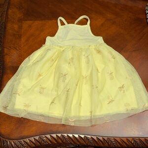 Cat & Jack Light Yellow Dress with Pineapple Accents